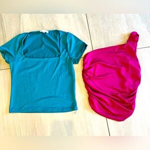 Live in the Moment Teal and Pink Tops Set